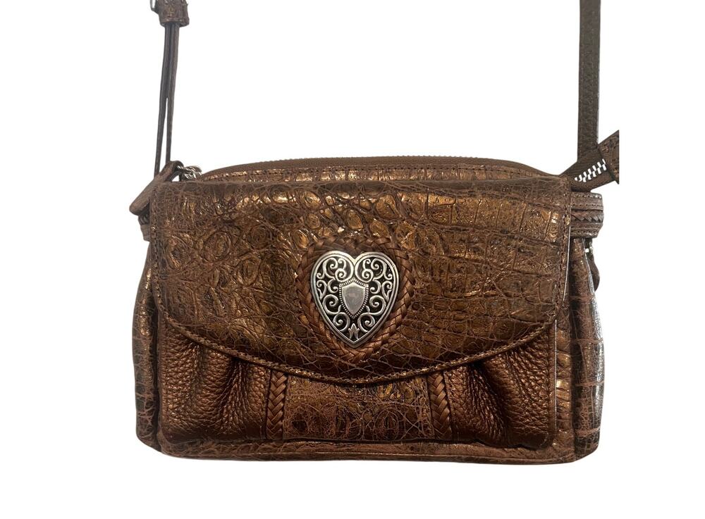 Brighton, Lyric Cher Crossbody, Brown, Leather Organizer bag